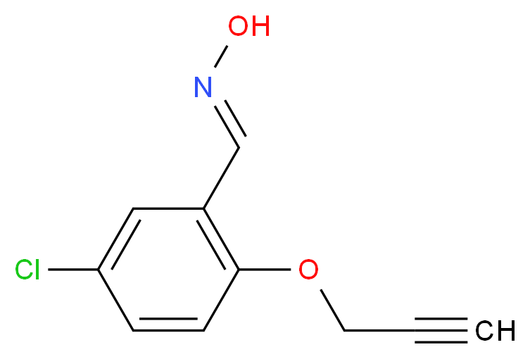 5-Chloro-2-(2-propynyloxy)benzenecarbaldehyde oxime_分子结构_CAS_)