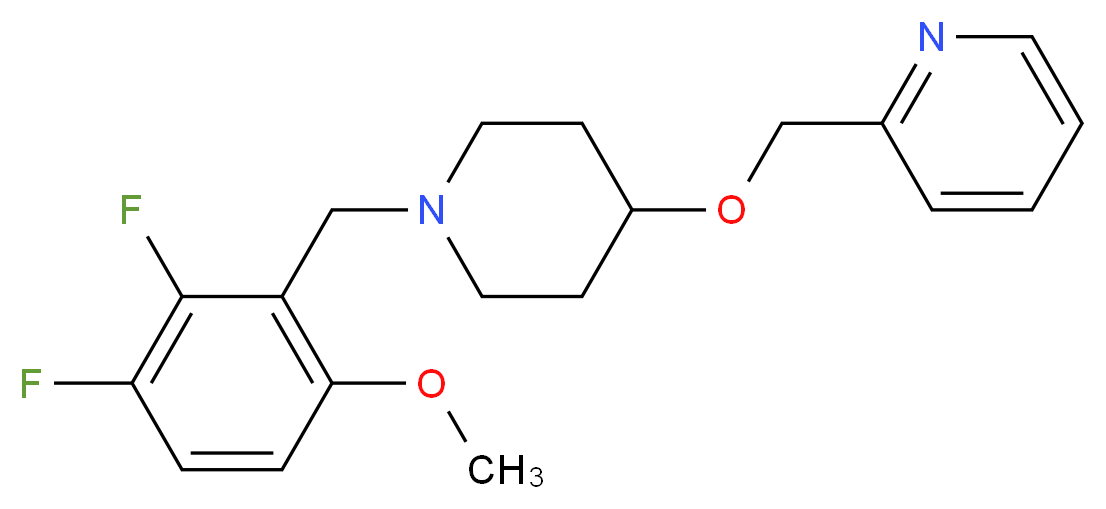 2-({[1-(2,3-difluoro-6-methoxybenzyl)piperidin-4-yl]oxy}methyl)pyridine_分子结构_CAS_)