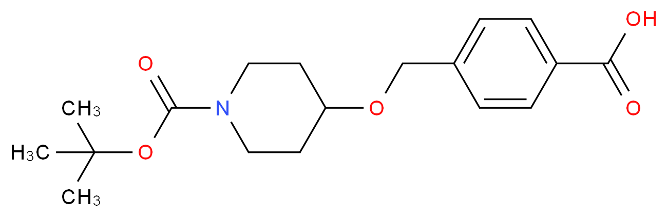 4-{[1-(tert-butoxycarbonyl)piperid-4-yloxy]methyl}benzoic acid_分子结构_CAS_934570-52-2)