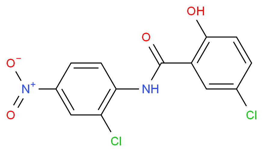 5-chloro-N-(2-chloro-4-nitrophenyl)-2-hydroxybenzamide_分子结构_CAS_50-65-7