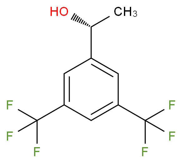 (1R)-(+)-1-[3,5-Bis(trifluoromethyl)phenyl]ethan-1-ol_分子结构_CAS_127852-28-2)