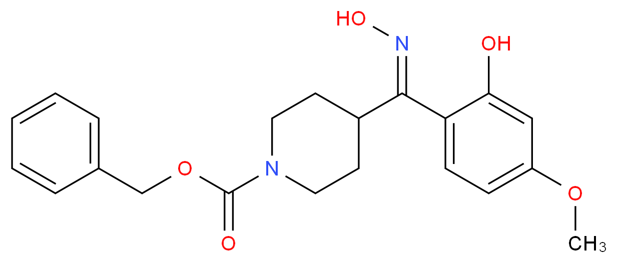 (E)-2-(5-Methoxy)phenol 4-(N-Benzyloxycarbonyl)piperidinyl-methanone Oxime_分子结构_CAS_84163-47-3)