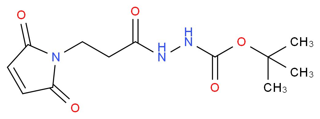 1-[3-({[(tert-butoxy)carbonyl]amino}amino)-3-oxopropyl]-2,5-dihydro-1H-pyrrole-2,5-dione_分子结构_CAS_1076198-38-3