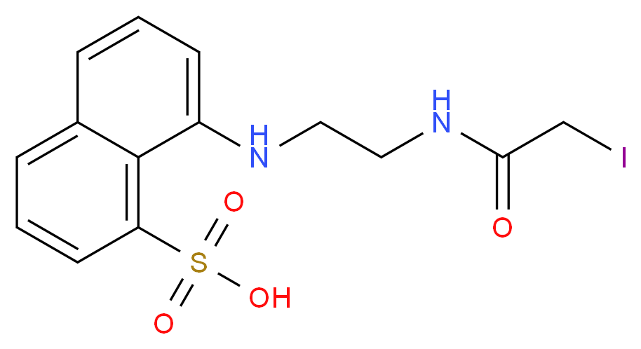 8-{[2-(2-iodoacetamido)ethyl]amino}naphthalene-1-sulfonic acid_分子结构_CAS_36930-64-0