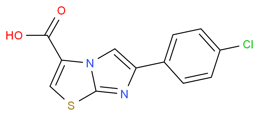 6-(4-Chlorophenyl)imidazo[2,1-b][1,3]thiazole-3-carboxylic acid_分子结构_CAS_912770-34-4)