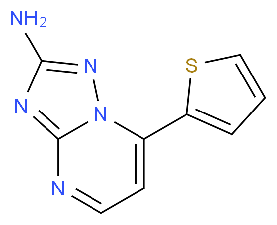 7-(2-Thienyl)[1,2,4]triazolo[1,5-a]pyrimidin-2-amine_分子结构_CAS_338793-17-2)