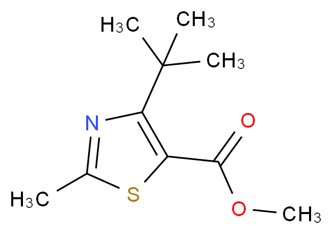 methyl 4-tert-butyl-2-methyl-1,3-thiazole-5-carboxylate_分子结构_CAS_1072944-46-7