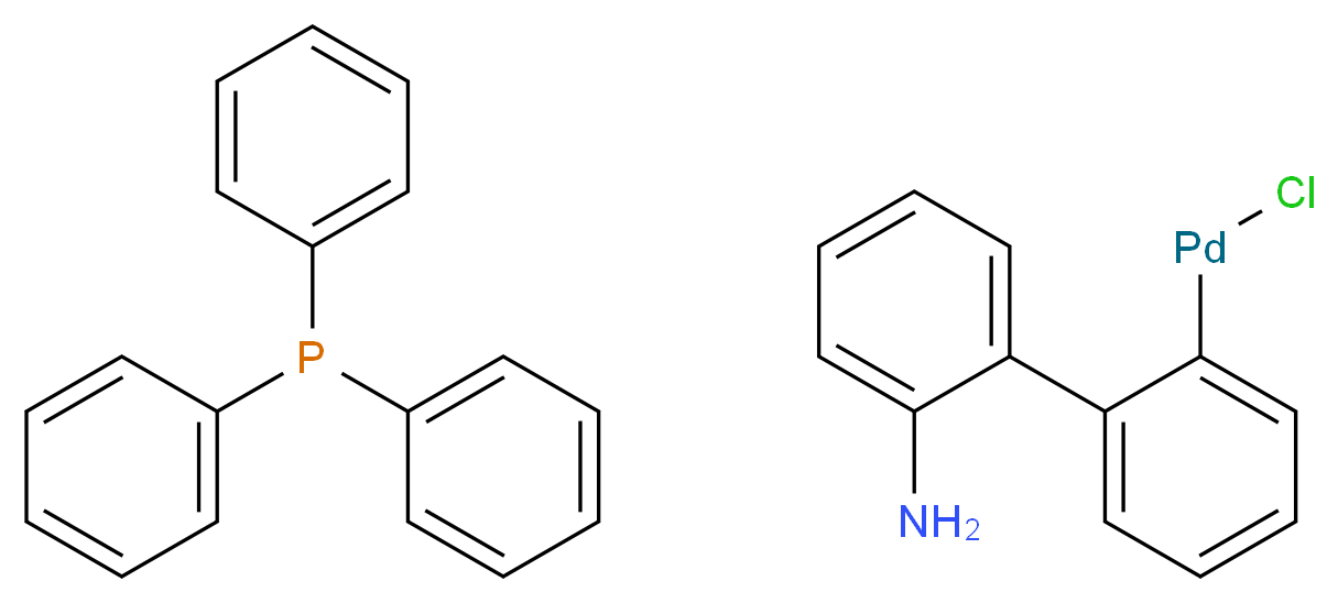 Chloro(triphenylphosphine) [2-(2′-amino-1,1′-biphenyl)]palladium(II)_分子结构_CAS_847616-84-6)