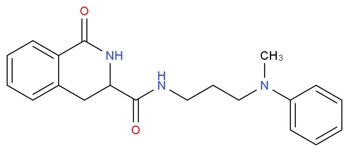 N-{3-[methyl(phenyl)amino]propyl}-1-oxo-1,2,3,4-tetrahydroisoquinoline-3-carboxamide_分子结构_CAS_)