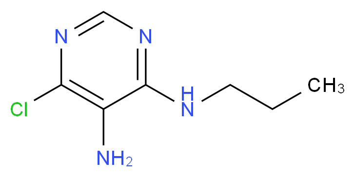 6-Chloro-N4-propyl-4,5-pyrimidinediamine_分子结构_CAS_195252-56-3)