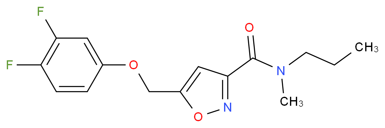 5-[(3,4-difluorophenoxy)methyl]-N-methyl-N-propylisoxazole-3-carboxamide_分子结构_CAS_)