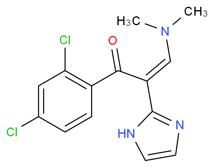 (2Z)-1-(2,4-Dichlorophenyl)-3-(dimethylamino)-2-(1H-imidazol-2-yl)-2-propen-1-one_分子结构_CAS_252950-15-5)