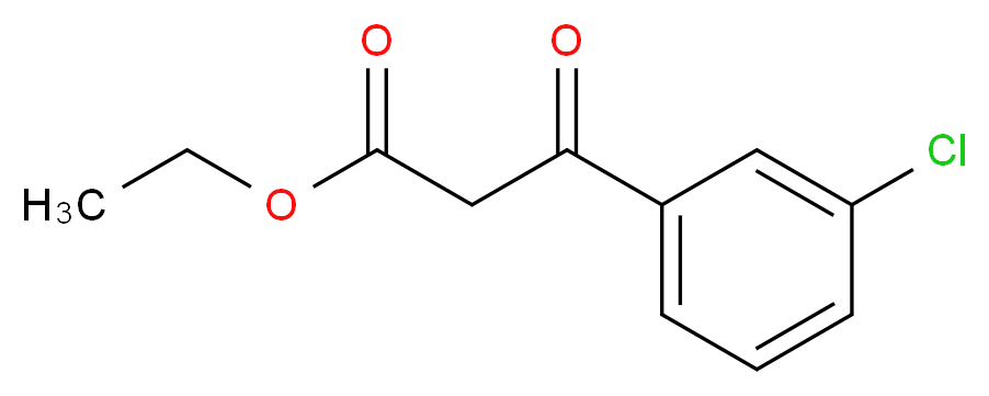 (3-氯苯甲酰)乙酸乙酯_分子结构_CAS_33167-21-4)