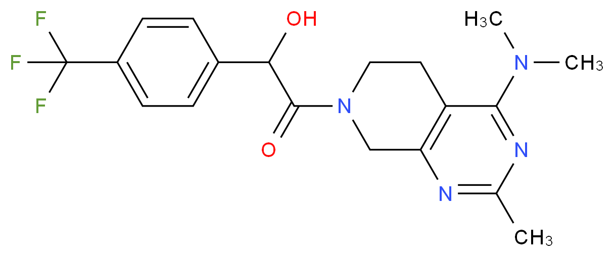 2-[4-(dimethylamino)-2-methyl-5,8-dihydropyrido[3,4-d]pyrimidin-7(6H)-yl]-2-oxo-1-[4-(trifluoromethyl)phenyl]ethanol_分子结构_CAS_)