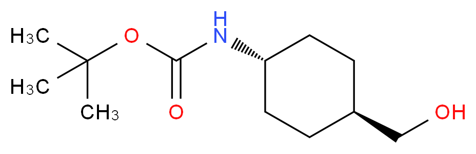 tert-butyl N-[(1r,4r)-4-(hydroxymethyl)cyclohexyl]carbamate_分子结构_CAS_239074-29-4