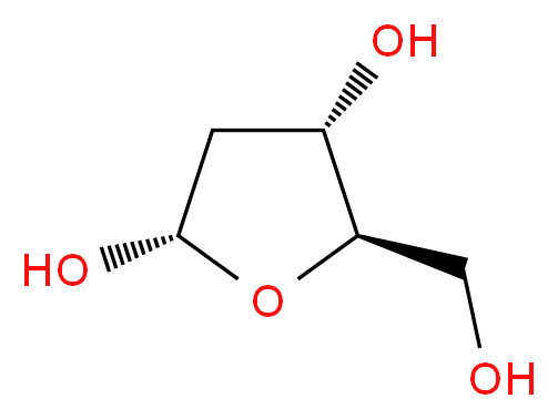 (2S,4S,5R)-5-(hydroxymethyl)oxolane-2,4-diol_分子结构_CAS_533-67-5
