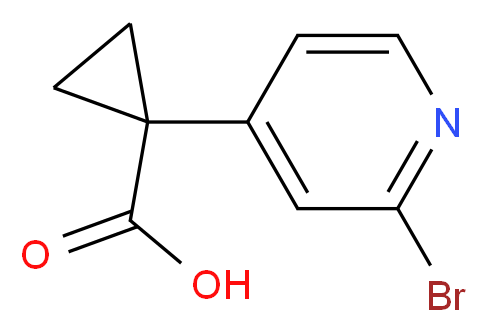 1-(2-bromopyridin-4-yl)cyclopropanecarboxylic acid_分子结构_CAS_1060811-43-9)