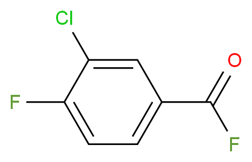 3-Chloro-4-fluorobenzoyl fluoride 98%_分子结构_CAS_80277-51-6)