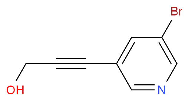 3-(5-Bromo-pyridin-3-yl)-prop-2-yn-1-ol_分子结构_CAS_873302-37-5)