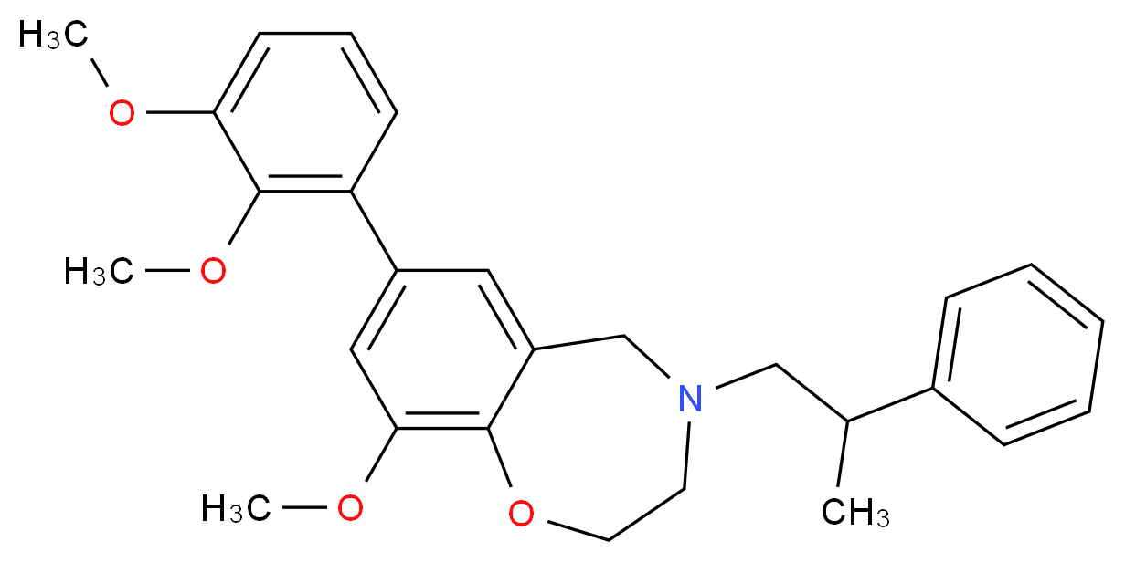 7-(2,3-dimethoxyphenyl)-9-methoxy-4-(2-phenylpropyl)-2,3,4,5-tetrahydro-1,4-benzoxazepine_分子结构_CAS_)