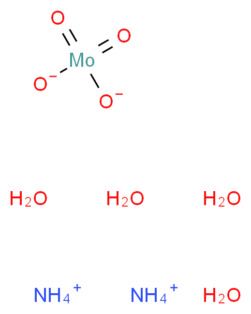 diammonium dioxomolybdenumbis(olate) tetrahydrate_分子结构_CAS_12027-67-7