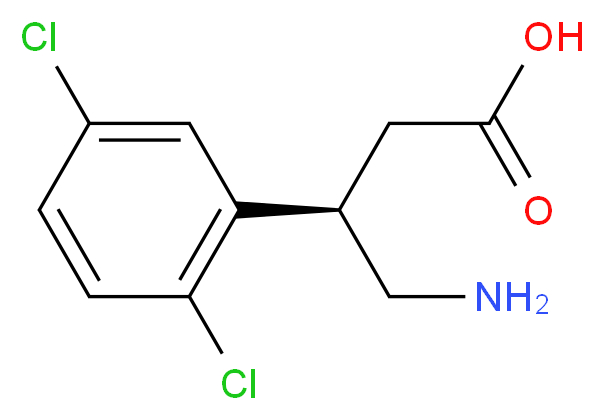 (R)-4-amino-3-(2,5-dichlorophenyl)butanoic acid_分子结构_CAS_)