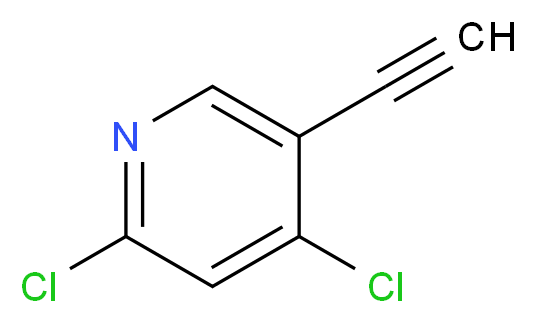 2,4-dichloro-5-ethynylpyridine_分子结构_CAS_1196146-42-5