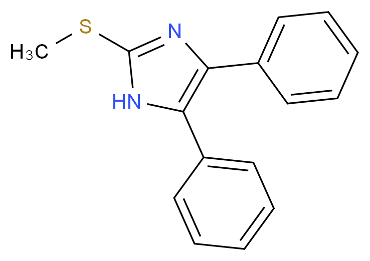 2-(methylthio)-4,5-diphenyl-1H-imidazole_分子结构_CAS_)