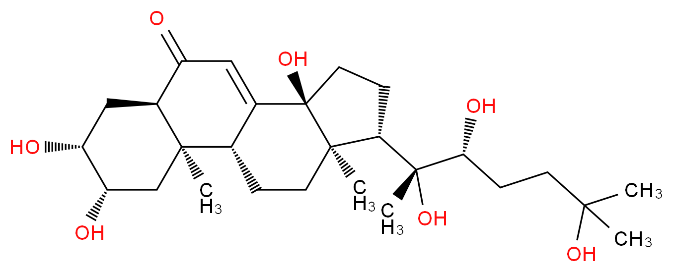 (1R,2R,4S,5R,7R,11S,14S,15R)-4,5,11-trihydroxy-2,15-dimethyl-14-[(2R,3R)-2,3,6-trihydroxy-6-methylheptan-2-yl]tetracyclo[8.7.0.0<sup>2</sup>,<sup>7</sup>.0<sup>1</sup><sup>1</sup>,<sup>1</sup><sup>5</sup>]heptadec-9-en-8-one_分子结构_CAS_5289-74-7