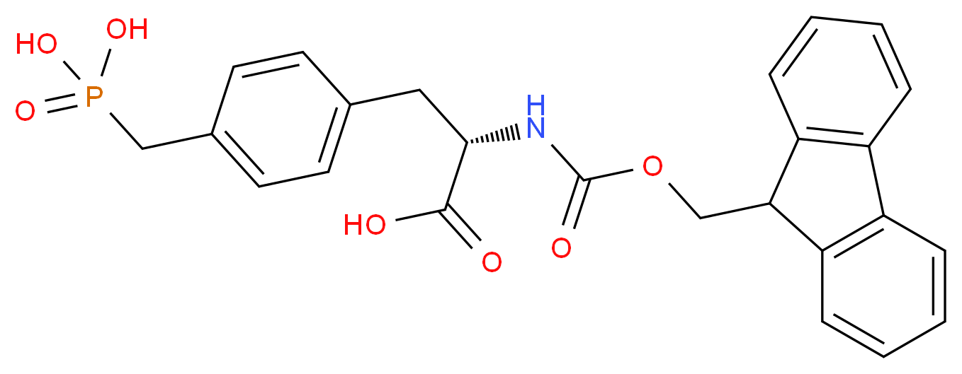 Fmoc-4-(phosphonomethyl)-phenylalanine_分子结构_CAS_229180-64-7)