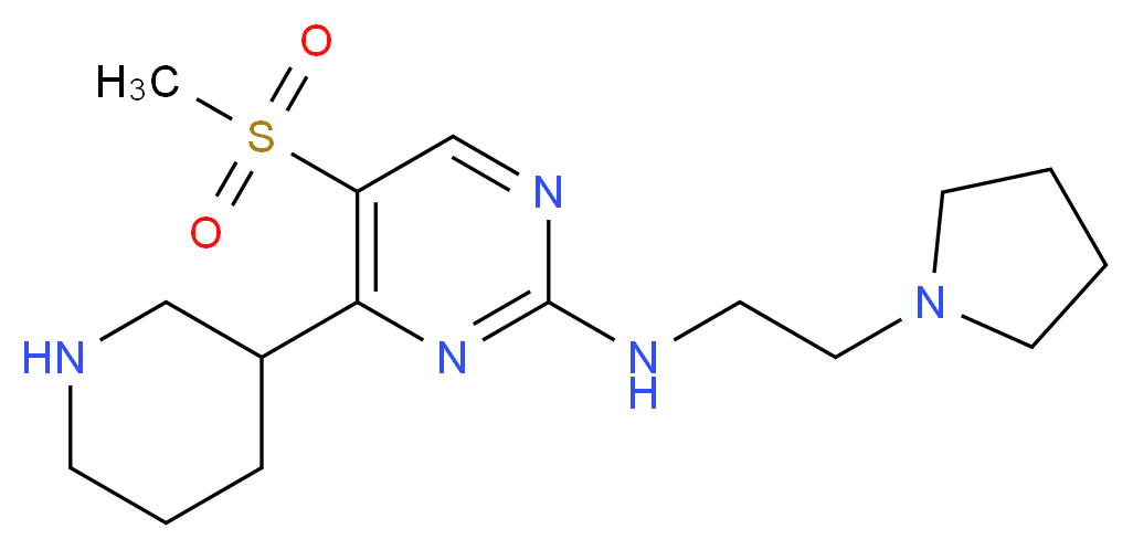 5-(methylsulfonyl)-4-piperidin-3-yl-N-(2-pyrrolidin-1-ylethyl)pyrimidin-2-amine_分子结构_CAS_)
