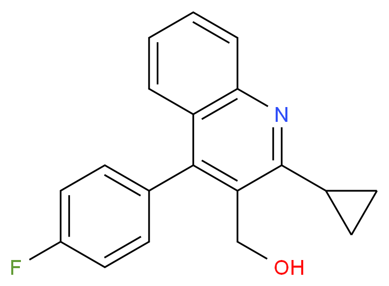 2-Cyclopropyl-4-(4-fluorophenyl)-3-quinolinemethanol_分子结构_CAS_121660-11-5)