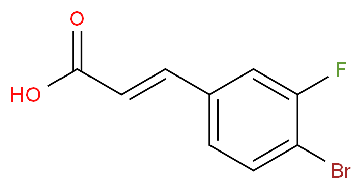 3-(4-Bromo-3-fluorophenyl)acrylic acid_分子结构_CAS_923266-17-5)