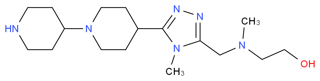 2-[{[5-(1,4'-bipiperidin-4-yl)-4-methyl-4H-1,2,4-triazol-3-yl]methyl}(methyl)amino]ethanol_分子结构_CAS_)