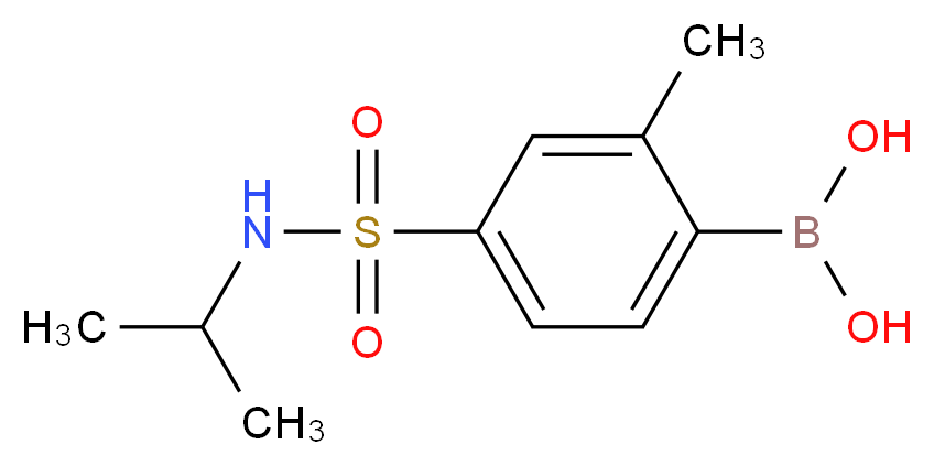 {2-methyl-4-[(propan-2-yl)sulfamoyl]phenyl}boronic acid_分子结构_CAS_1217501-48-8