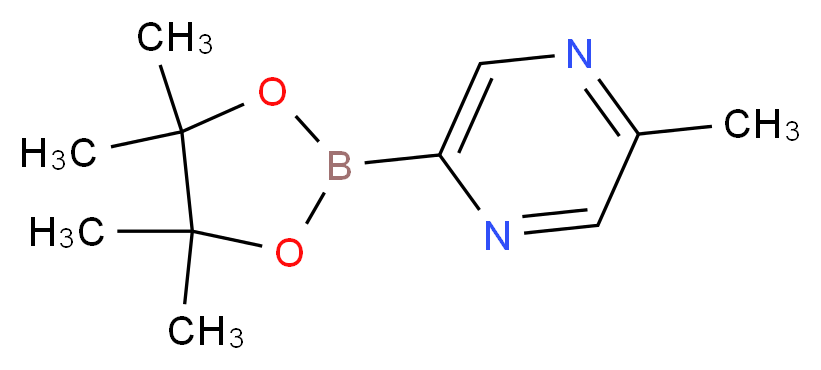 2-methyl-5-(tetramethyl-1,3,2-dioxaborolan-2-yl)pyrazine_分子结构_CAS_1101205-24-6