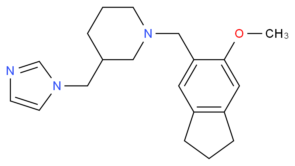 3-(1H-imidazol-1-ylmethyl)-1-[(6-methoxy-2,3-dihydro-1H-inden-5-yl)methyl]piperidine_分子结构_CAS_)