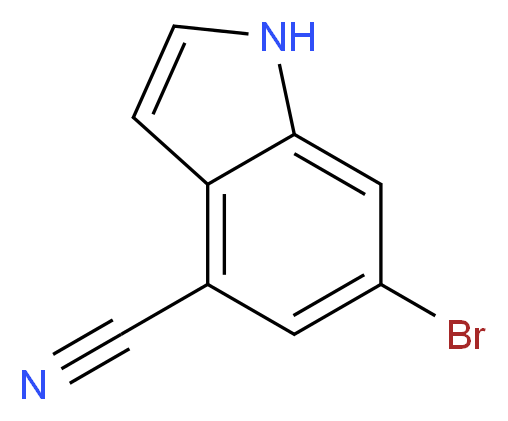 6-bromo-1H-indole-4-carbonitrile_分子结构_CAS_374633-26-8