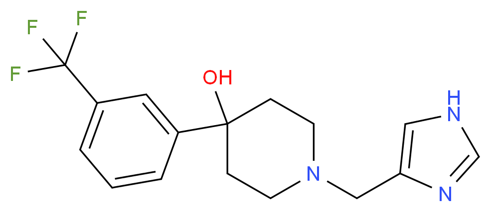 1-(1H-imidazol-4-ylmethyl)-4-[3-(trifluoromethyl)phenyl]-4-piperidinol_分子结构_CAS_)