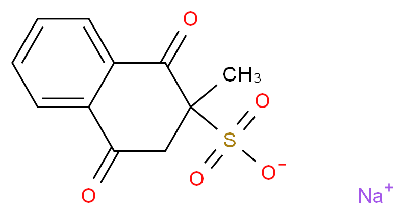 sodium 2-methyl-1,4-dioxo-1,2,3,4-tetrahydronaphthalene-2-sulfonate_分子结构_CAS_130-37-0