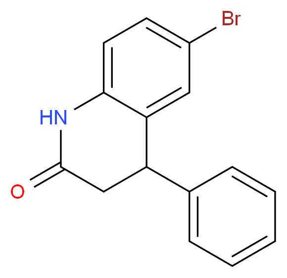 6-Bromo-3,4-dihydro-4-phenyl-carbostyril_分子结构_CAS_94025-76-0)