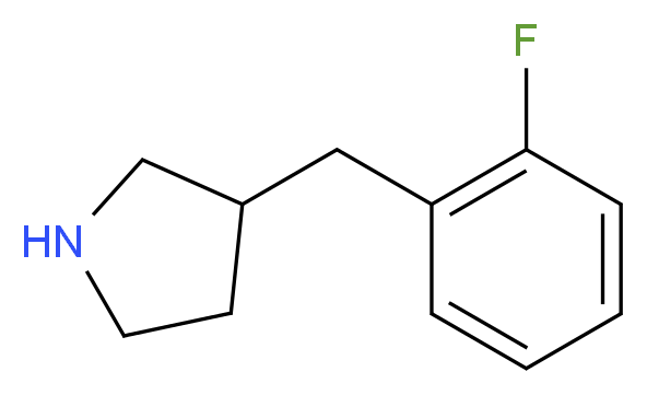 3-(2-Fluorobenzyl)pyrrolidine_分子结构_CAS_)