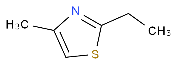 2-ethyl-4-methyl-1,3-thiazole_分子结构_CAS_15679-12-6