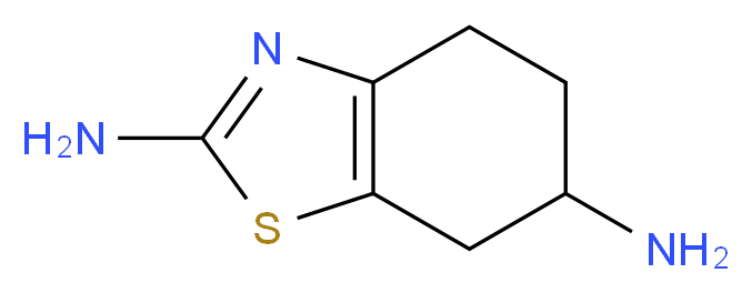 4,5,6,7-tetrahydro-1,3-benzothiazole-2,6-diamine_分子结构_CAS_104617-49-4