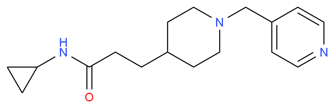 N-cyclopropyl-3-[1-(4-pyridinylmethyl)-4-piperidinyl]propanamide_分子结构_CAS_)