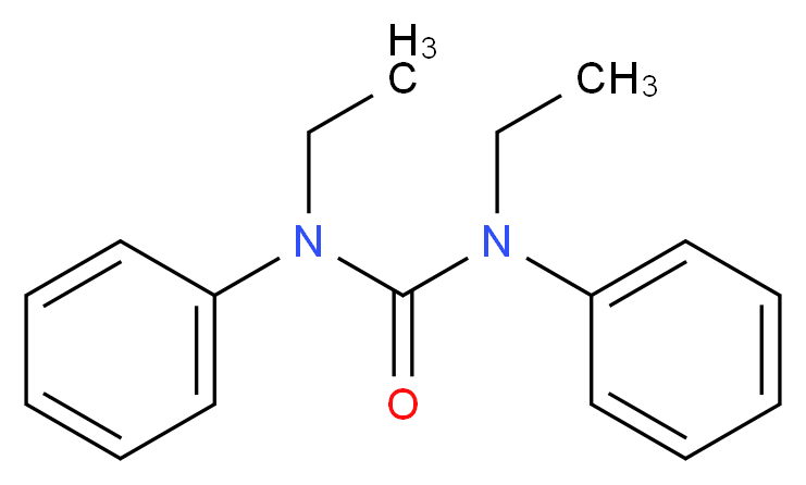 1,3-diethyl-1,3-diphenylurea_分子结构_CAS_85-98-3
