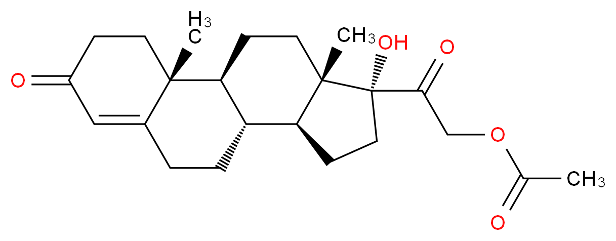 17α-Hydroxy-11-deoxycorticosterone-21-acetate_分子结构_CAS_640-87-9)