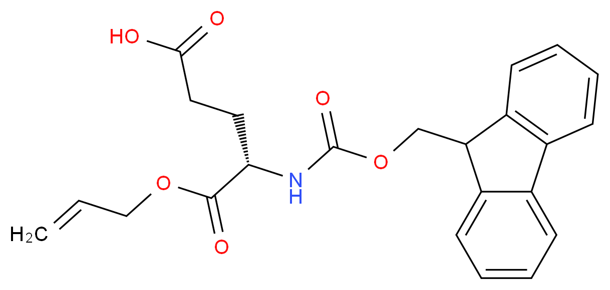 (4S)-4-{[(9H-fluoren-9-ylmethoxy)carbonyl]amino}-5-oxo-5-(prop-2-en-1-yloxy)pentanoic acid_分子结构_CAS_144120-54-7