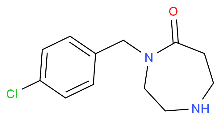 4-(4-Chlorobenzyl)-1,4-diazepan-5-one_分子结构_CAS_)