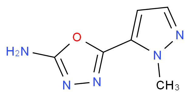 5-(1-methyl-1H-pyrazol-5-yl)-1,3,4-oxadiazol-2-amine_分子结构_CAS_1204297-14-2